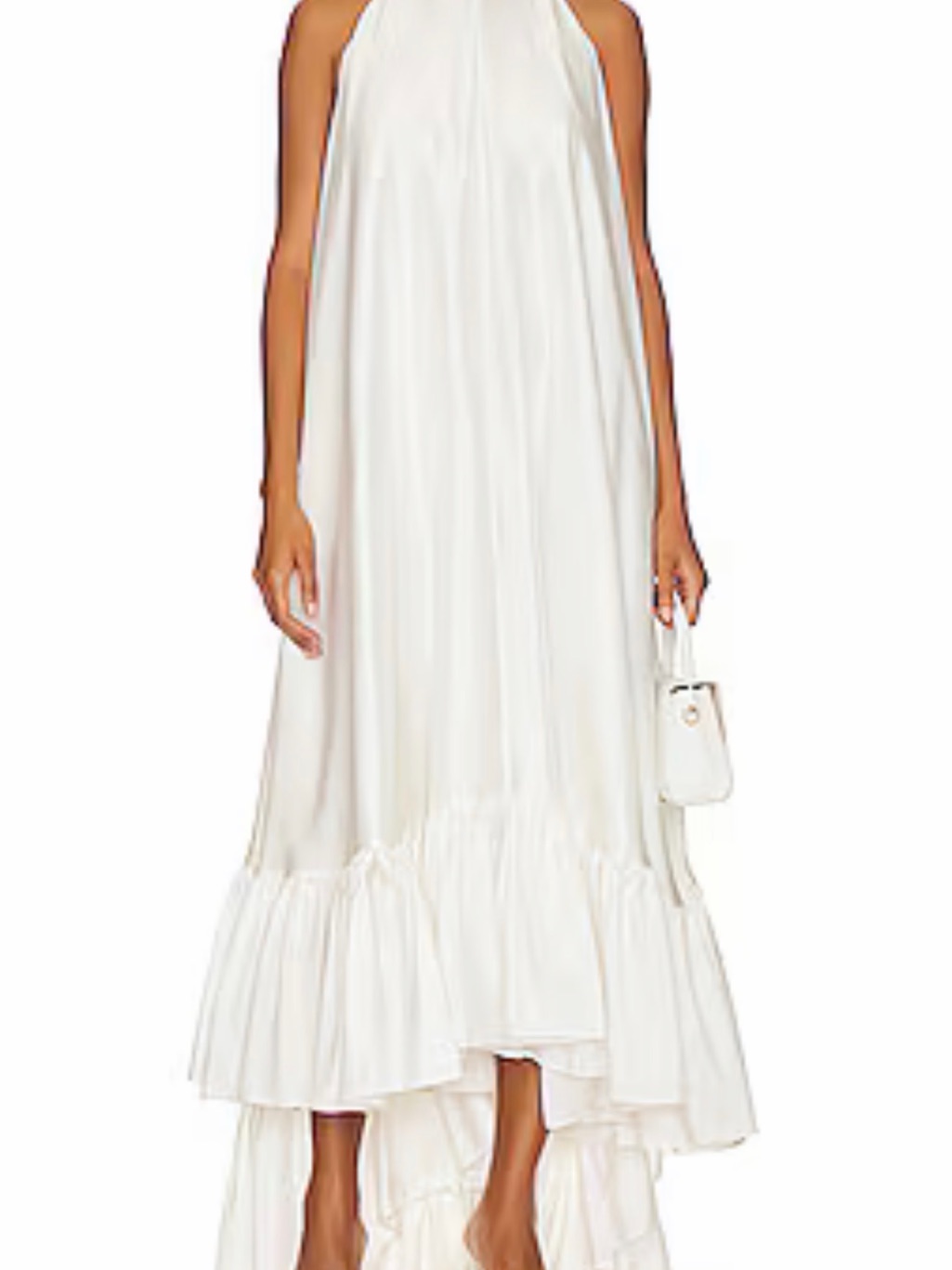 Revolve Cream Halter Maxi Dress